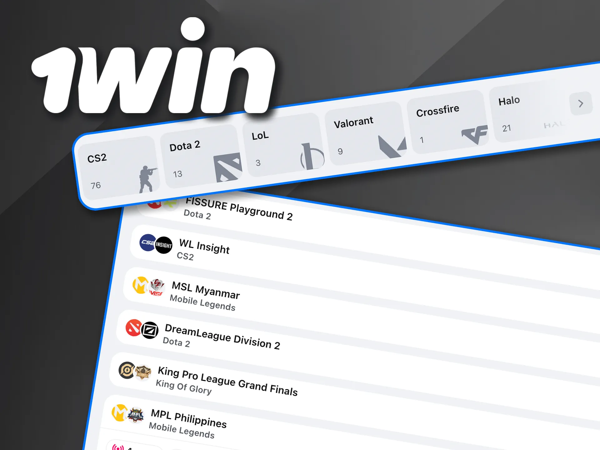 Apuesta en torneos de eSports y demuestra tu conocimiento con 1win.