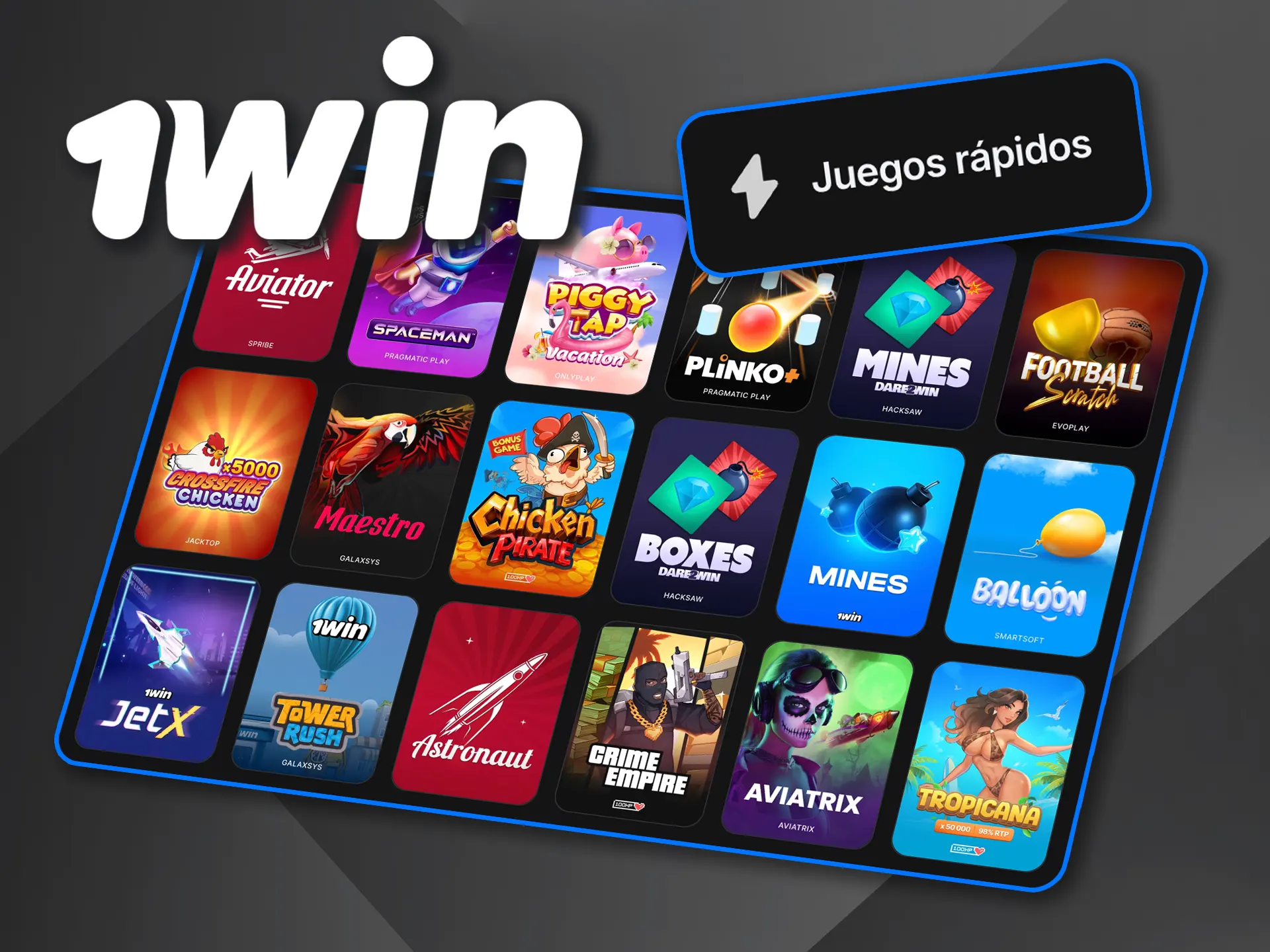 Disfruta de Juegos Rápidos y gana rápido con 1win.